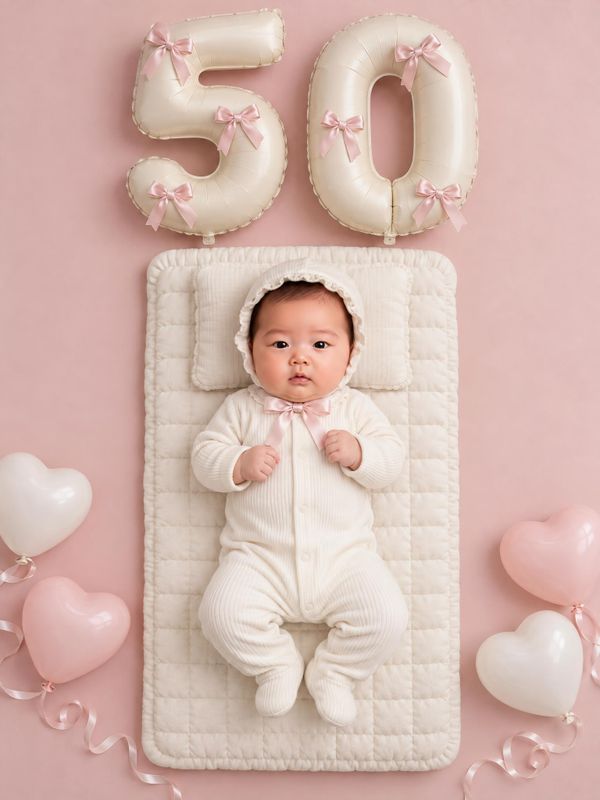 픽꼬 리본 벌룬 50일 AI 테마 예시